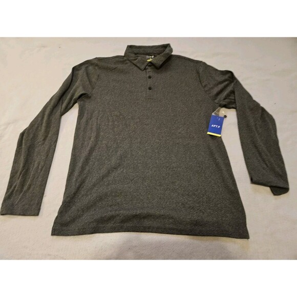 APT 9 Premier Flex Long Sleeve Mens Size L Charcoal Pullover NWT - Picture 1 of 5